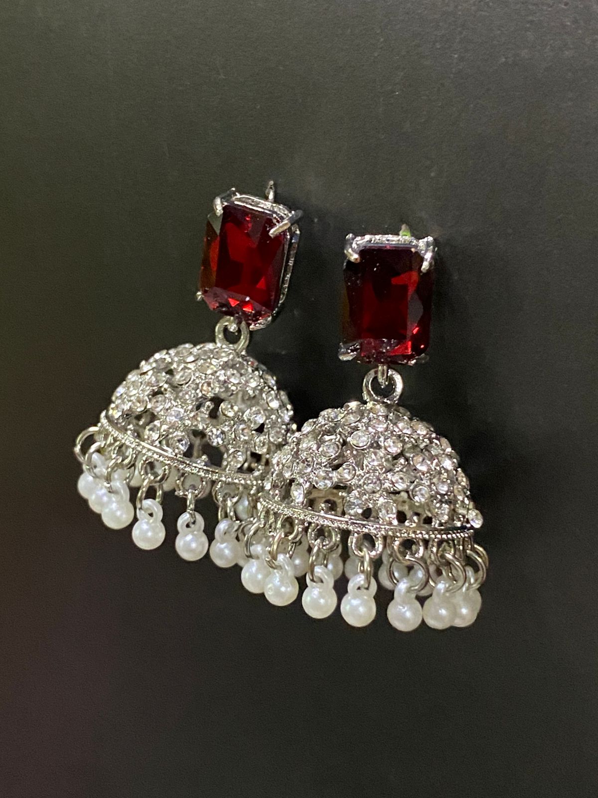 Midnight Pearl Jhumkas